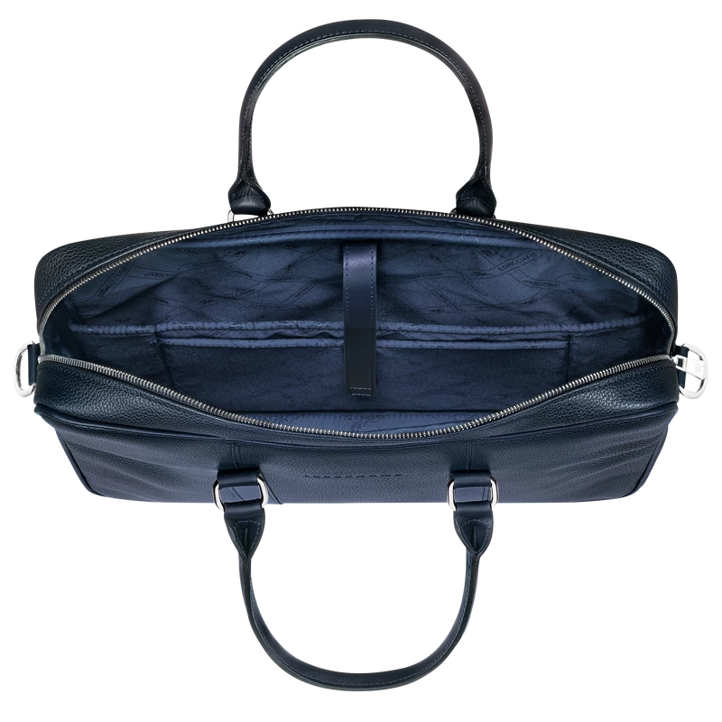 Longchamp Le Foulonné S Briefcase Navy - Leather - Image 5
