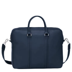 Longchamp Le Foulonné M Briefcase Navy - Leather