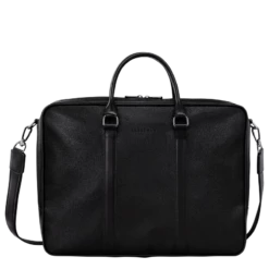 Longchamp Le Foulonné L Briefcase Black - Leather