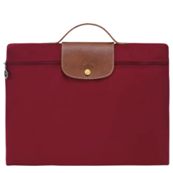 Longchamp Le Pliage Original S Briefcase Red - Recycled Canvas
