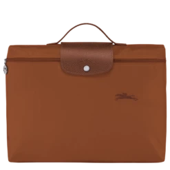 Longchamp Le Pliage Green S Briefcase Cognac - Recycled Canvas