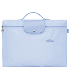Longchamp Le Pliage Green S Briefcase Sky Blue - Recycled Canvas