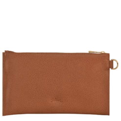 Longchamp Le Foulonné Pouch Caramel - Leather