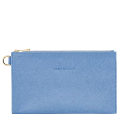 Longchamp Le Foulonné Pouch Cloud Blue - Leather