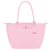 Longchamp Le Pliage Green M Tote Bag Pink - Recycled Canvas