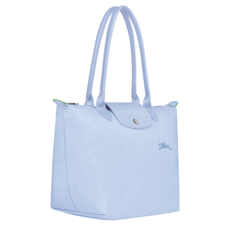 Longchamp Le Pliage Green M Tote Bag Sky Blue - Recycled Canvas - Image 2