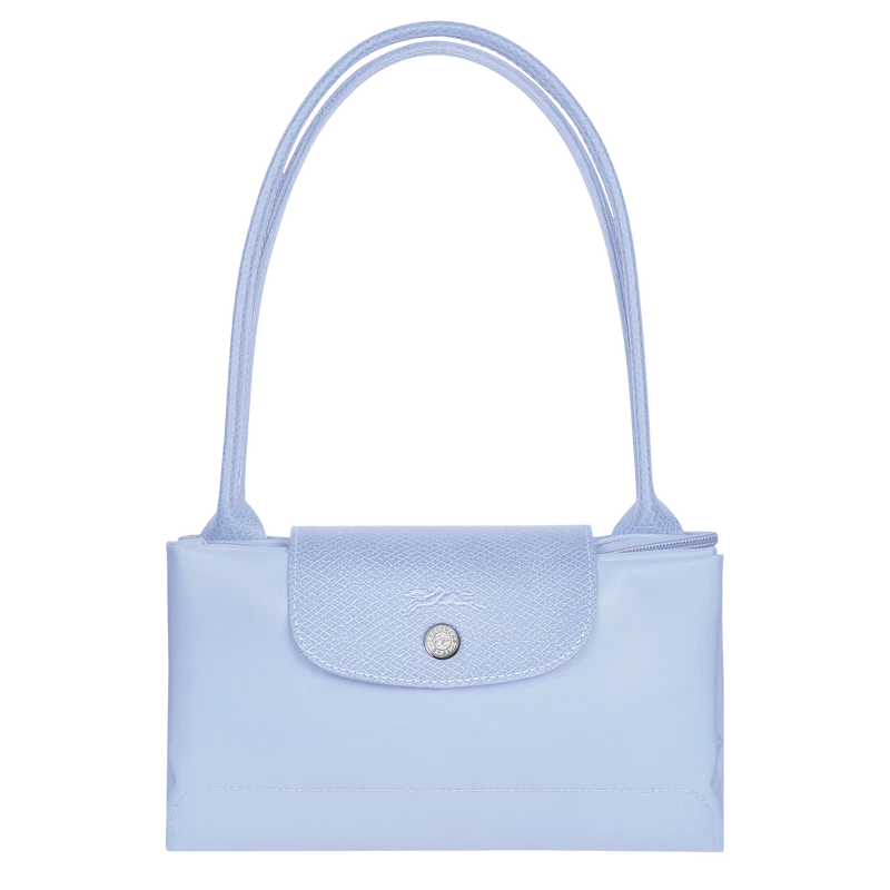 Longchamp Le Pliage Green M Tote Bag Sky Blue - Recycled Canvas - Image 4