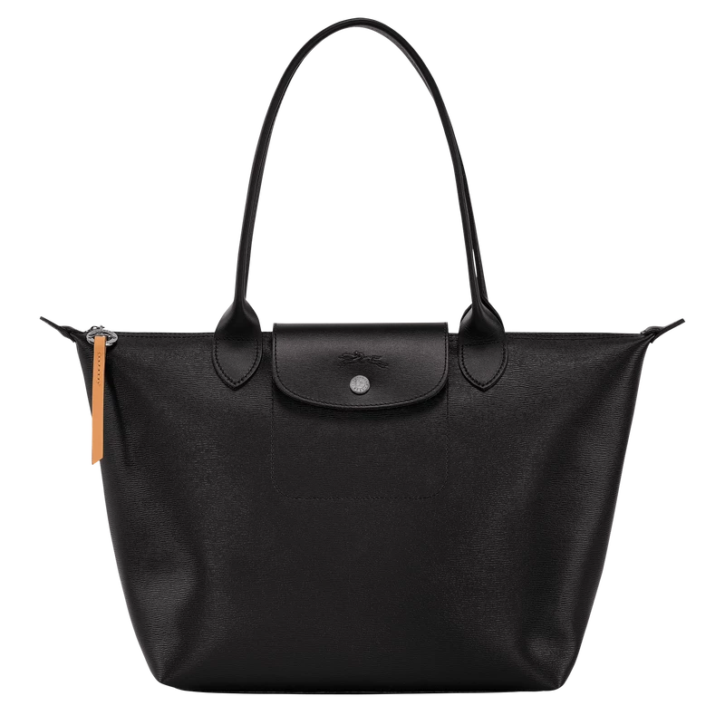 Longchamp Le Pliage City M Tote Bag Black - Canvas