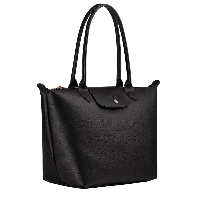 Longchamp Le Pliage City M Tote Bag Black - Canvas - Image 3