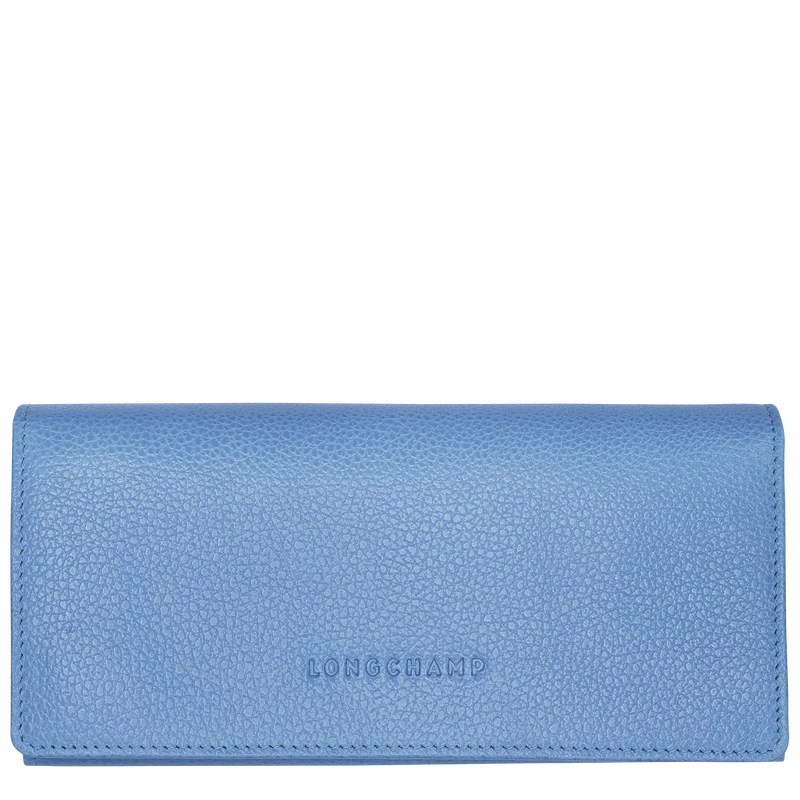 Longchamp Le Foulonné Continental Wallet Cloud Blue - Leather