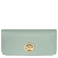 Longchamp Box-Trot Continental Wallet Green-gray - Leather