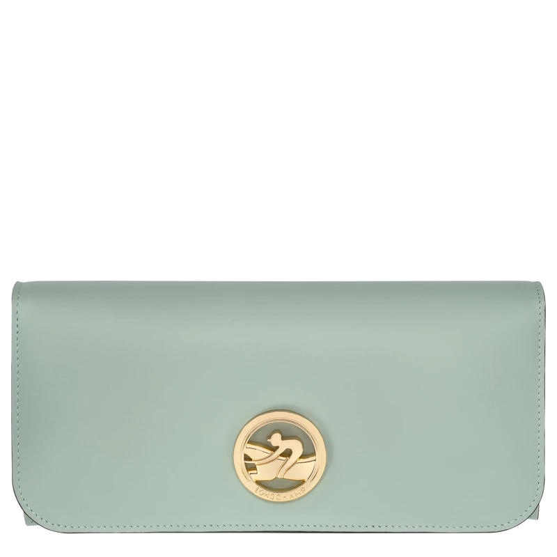 Longchamp Box-Trot Continental Wallet Green-gray - Leather