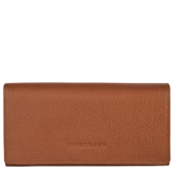 Longchamp Le Foulonné Continental Wallet Caramel - Leather