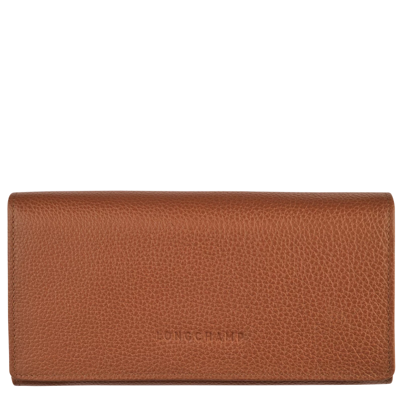 Longchamp Le Foulonné Continental Wallet Caramel - Leather
