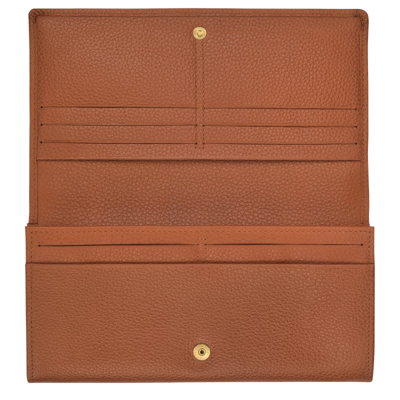 Longchamp Le Foulonné Continental Wallet Caramel - Leather - Image 2