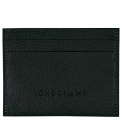 Longchamp Le Foulonné Cardholder Black - Leather