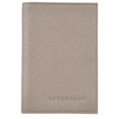 Longchamp Le Foulonné Passport Cover Turtledove - Leather