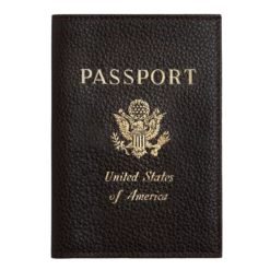 Longchamp Le Foulonné Passport Cover Mocha - Leather