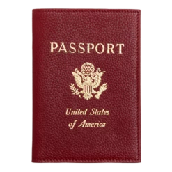 Longchamp Le Foulonné Passport Cover Red - Leather