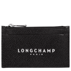 Longchamp Roseau Essential Coin Purse Black - Leather