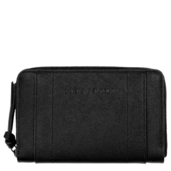 Longchamp 3D Wallet Black - Leather