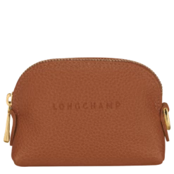 Longchamp Le Foulonné Coin Purse Caramel - Leather