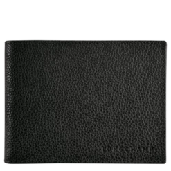 Longchamp Le Foulonné Wallet Black - Leather