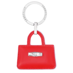 Longchamp Roseau Key Rings Red - Leather